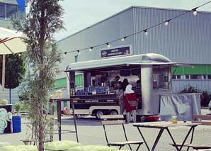 Crepes, frozen yogurt, bubble waffle and coffee from the food truck