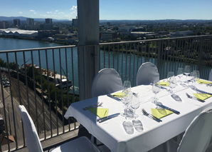 Dinner over the roofs of Basel