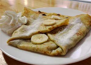 Tarte flambée and crepes dinner