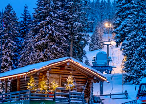 Käsefondue in der Blockhütte