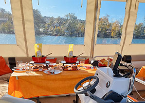 Fondue fun on the boat