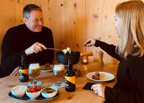 Beer fondue in Emmental