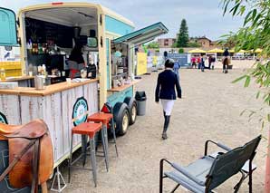 Homemade sweet and savory crêpes and coffee from the food truck