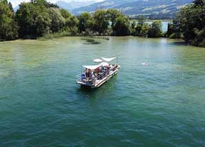 Grillboot auf dem Zürichsee