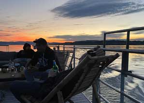 Barbecue boat on Lake Zurich