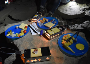 Experience the caves with raclette à discrétion