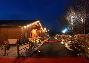 Fête en cabane pour de grands groupes