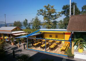 Caribbean barbecue with beach bar