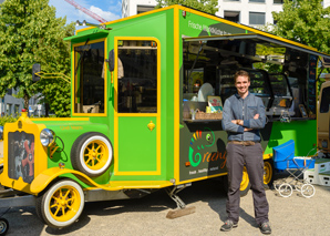 Kreative Marktküche aus dem Food Truck