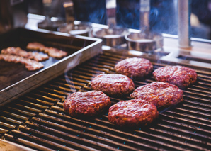 Food truck with burger