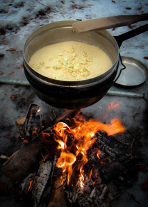 Fondue en forêt en Suisse orientale