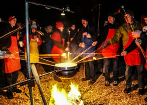 Fondue en forêt en Suisse orientale