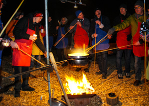 Fondue in the forest, eastern Switzerland