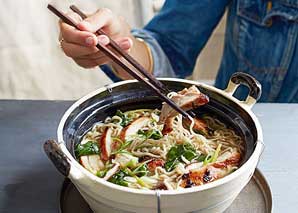 Food truck with poké bowls and ramen soups