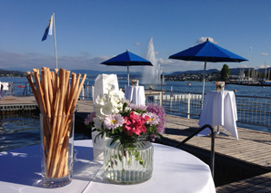 Fête palpitante directement sur le lac de Zurich