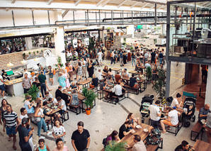 Streetfood festival and market stalls in Zug