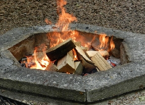 Forest hut festival with catering