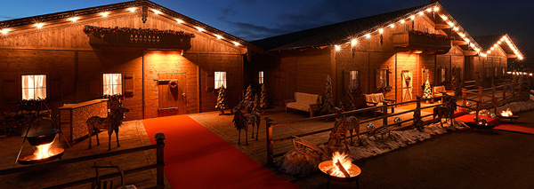 Fête en cabane pour de grands groupes