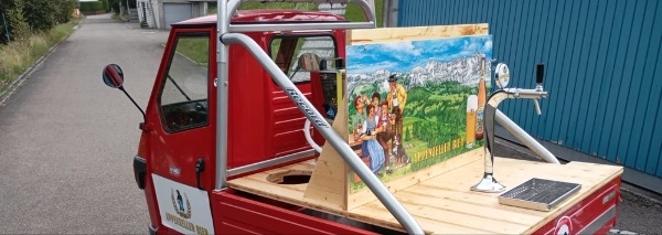 Mobile Bierbar – Piaggio Ape mit Zapfstation