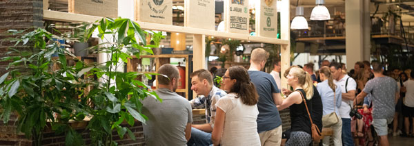 Streetfood festival and market stalls in Zug