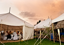 A romantic summer night barbecue