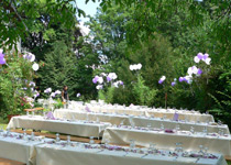 Fête d'entreprise dans le jardin d'une superbe villa