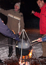 Outdoor-Fondue oder -Raclette