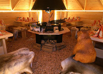 A magical grill in a Lapland cabin
