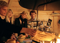A magical grill in a Lapland cabin