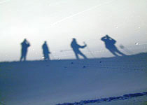 An evening on snow shoes