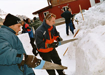 Building snow sculptures