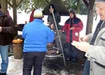 Fondue dans la forêt