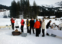 Winter drinks at the snow bar