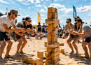 Jeux de plage par équipe à Lausanne