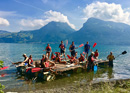 Raft building on the Thunersee