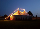 Torchlit walk to the circus tent