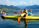 Kayak tour on a Swiss lake