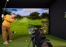 Événement de golf d'équipe indoor avec ambiance lounge près de Berne